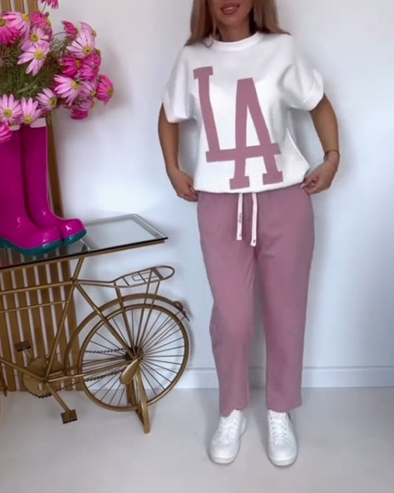 Sätt Casual Letter Print Sports