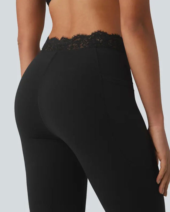 Byxa Spets Midja Lätt Utsvängd Yoga