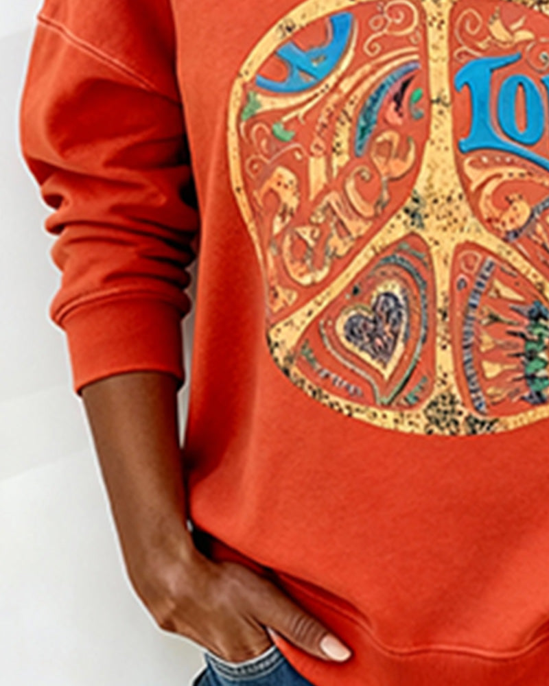 Tröja Halvbläster Krage Bokstavstryck