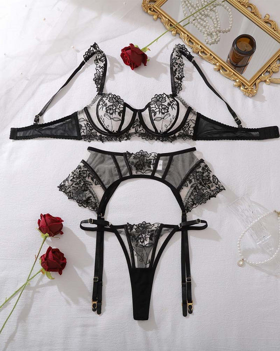 Stränghållare Lingerie Set 3 Delar