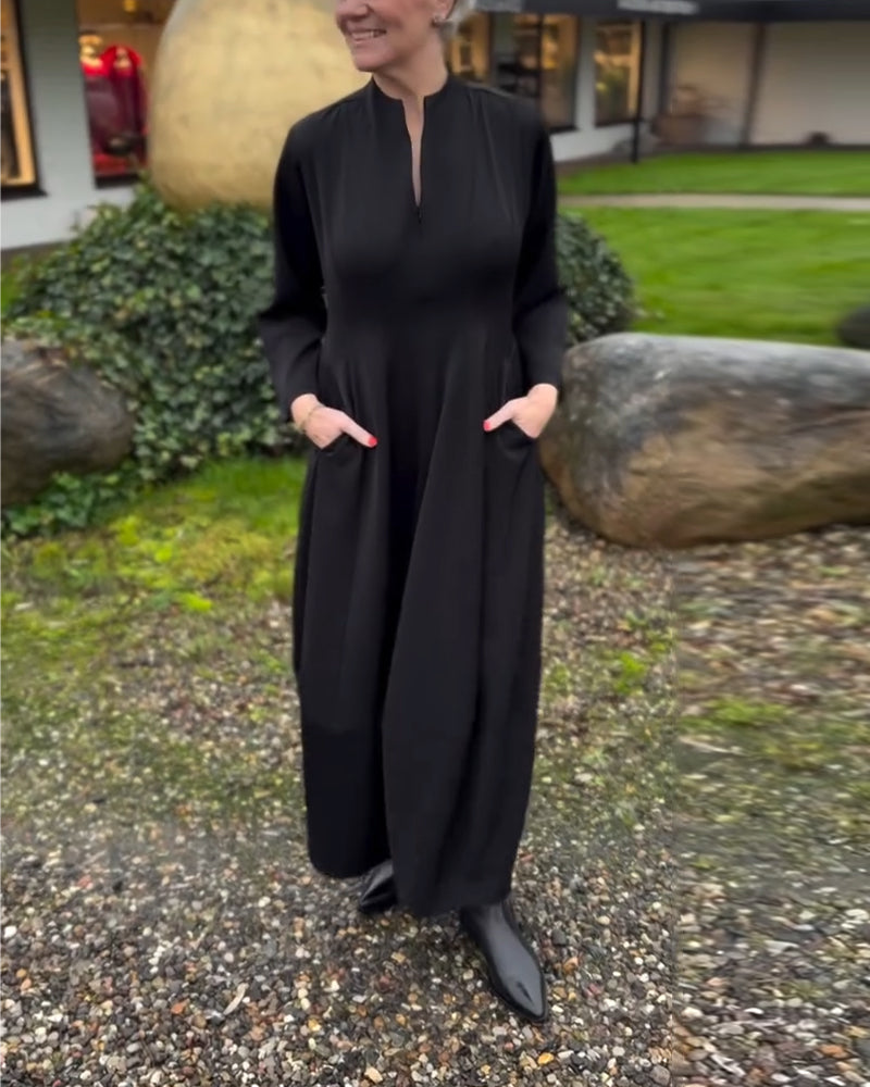 Elegant Och Stilig V-Ringning Klänning