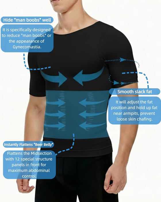 T-Shirt Herr Kortärmad Smalnande