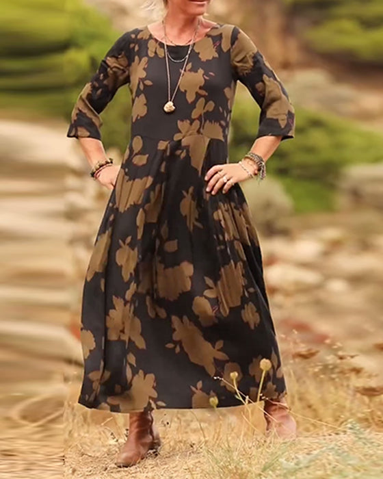 Klänning med retrotryck