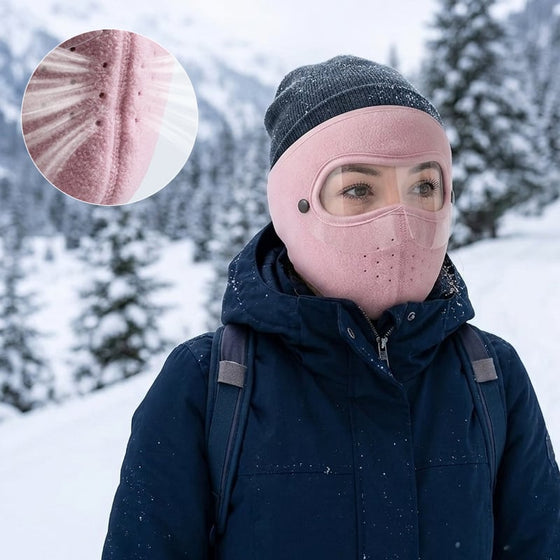 Termiskt Öronskydd Vinter Ansiktsmask Med Skyddande Visir