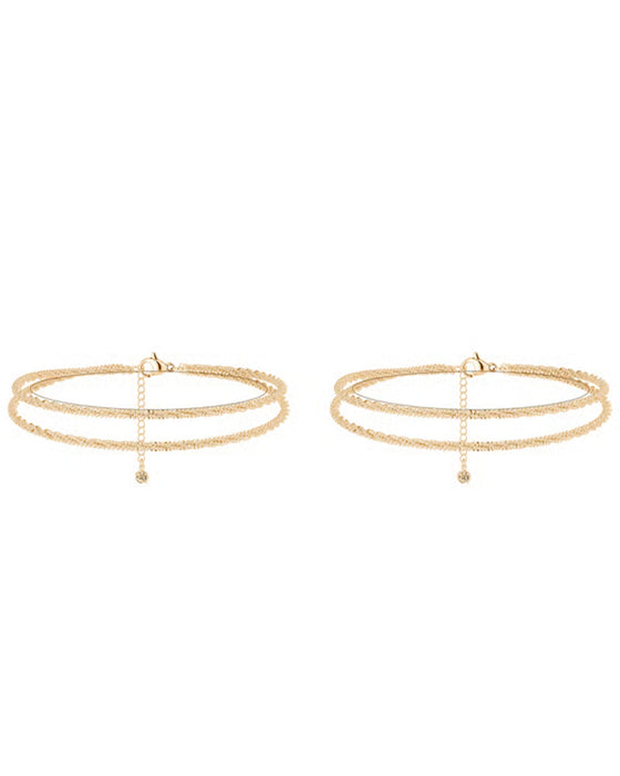 🏖️ Anklets Dam Kc Guld & Sterling Silver