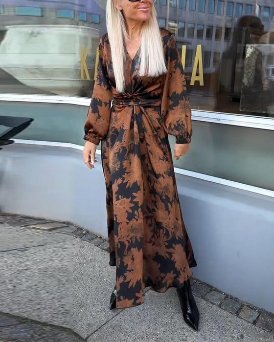 Klänning Med Lyktärmar Och Retrotryck