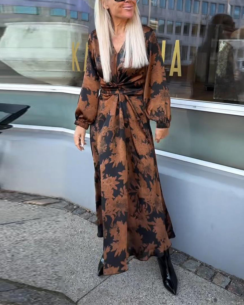 Klänning Med Lyktärmar Och Retrotryck