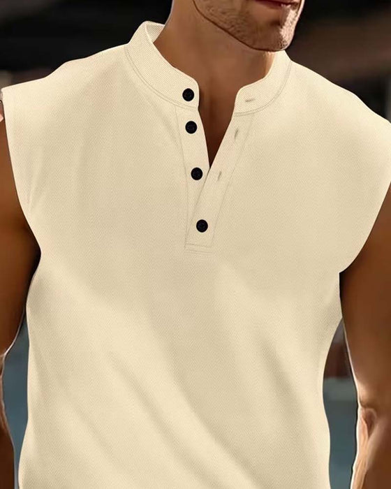 Linne Herr Henley Enfärgad Sport