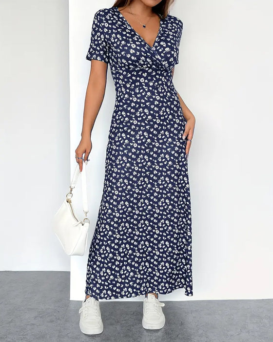 Klänning Sexig Elegant Mönstrad