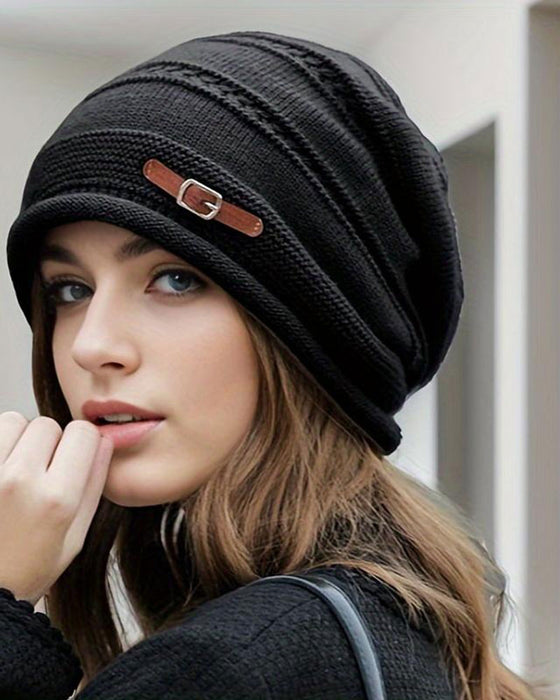 Enfärgad Slouchy Mössa