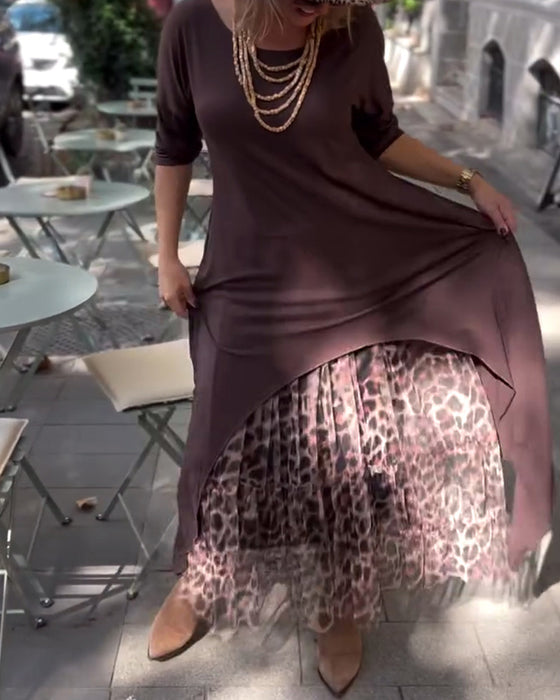 Kjol Casual Allt-I-Ett Leopardtryck