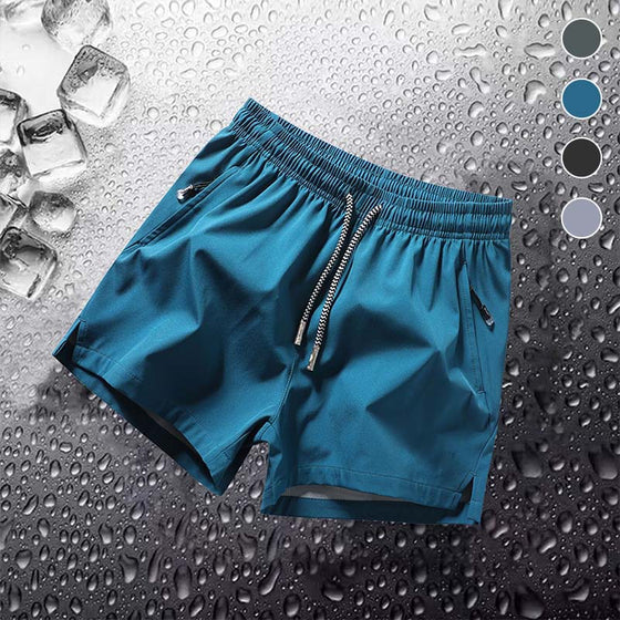 Shorts Herr Enkel Enfärgad Dragsko Ficka