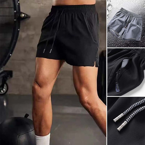Shorts Herr Enkel Enfärgad Dragsko Ficka