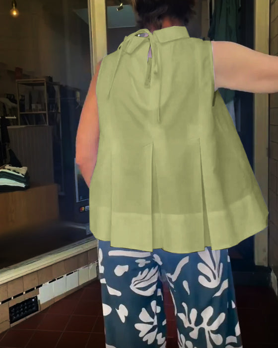 Blus Ärmlös Enfärgad Enkel