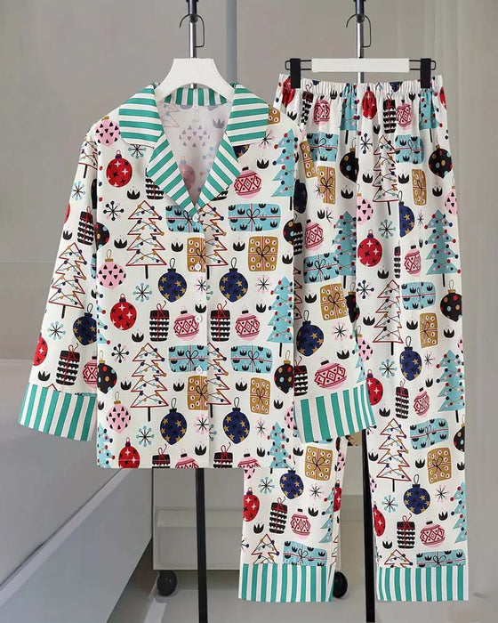 Tryckt avslappnat hem tvådelat set