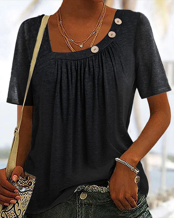 Bekväm topp med kortärmad