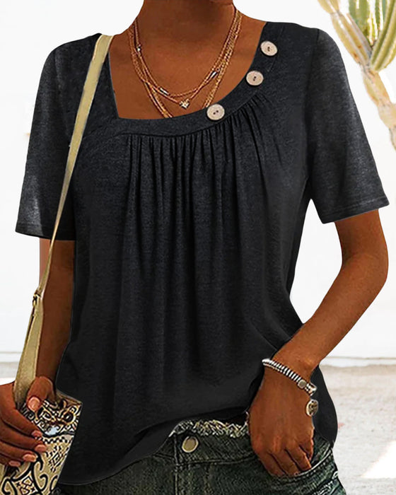 Bekväm topp med kortärmad