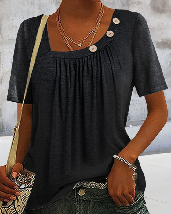 Bekväm topp med kortärmad