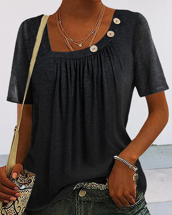 Bekväm topp med kortärmad