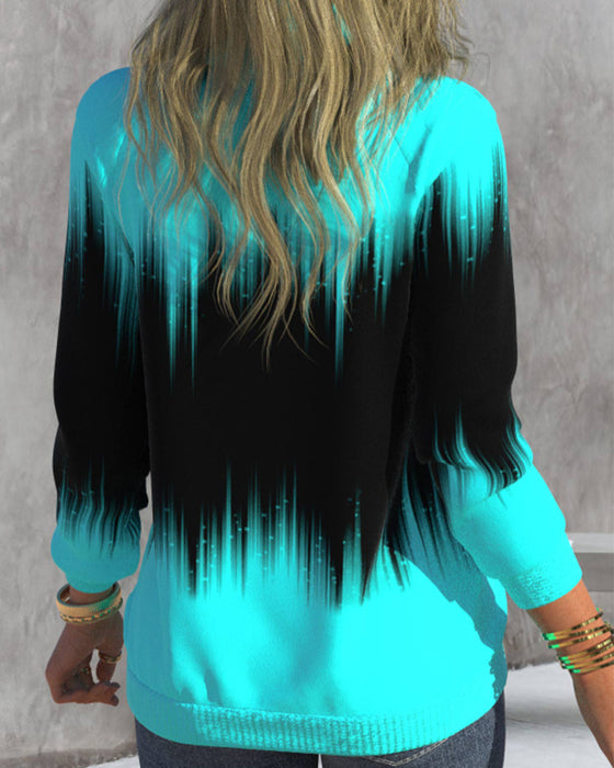 Tröja med hög hals och gradienttryck