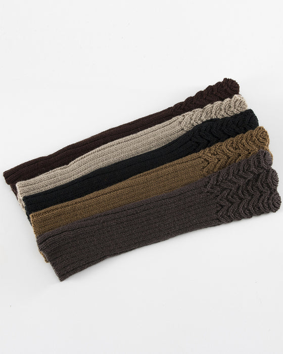 Halvfinger handskar med stickad