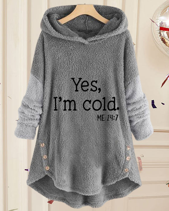 Avslappnad Långärmad Tunikatopp med tryck