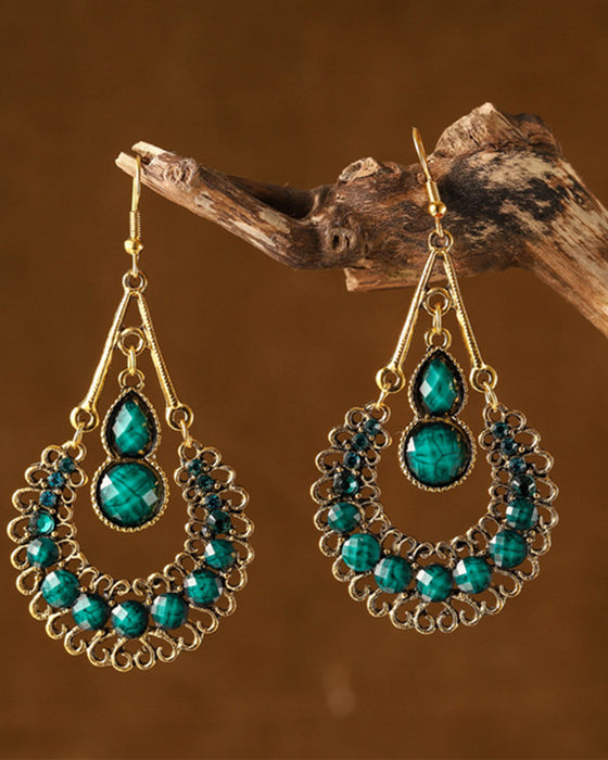 Utskurna Långa Droppformade Örhängen