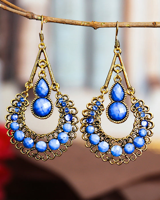 Utskurna Långa Droppformade Örhängen