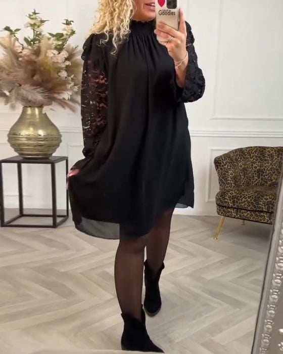 Elegant ärmlös klänning med spets