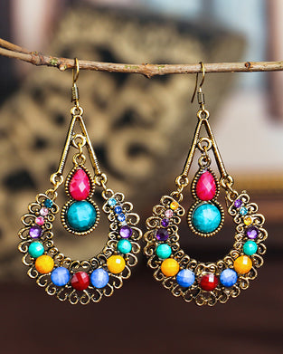 Utskurna Långa Droppformade Örhängen