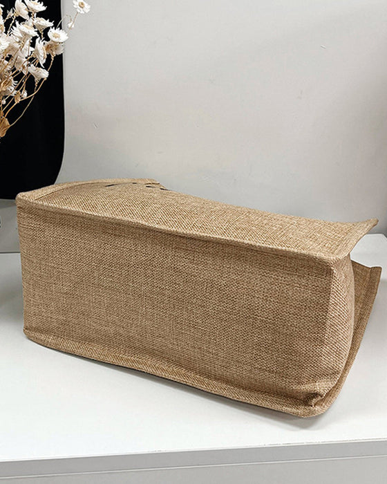 Bärbar axelväska i linne med stor kapacitet