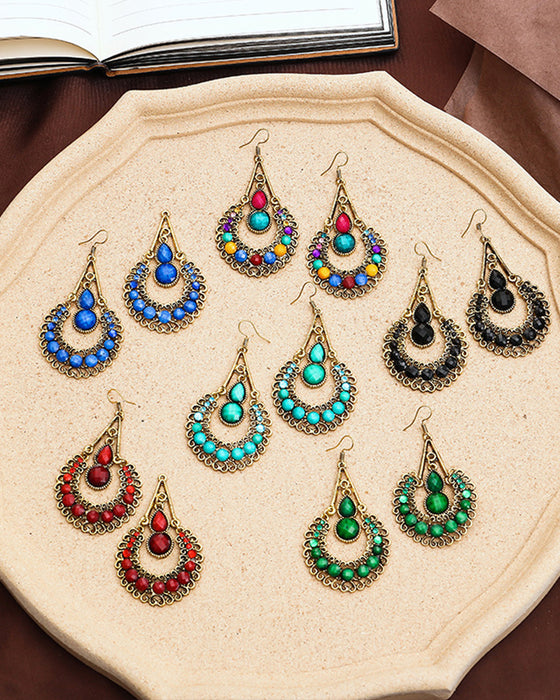 Utskurna Långa Droppformade Örhängen