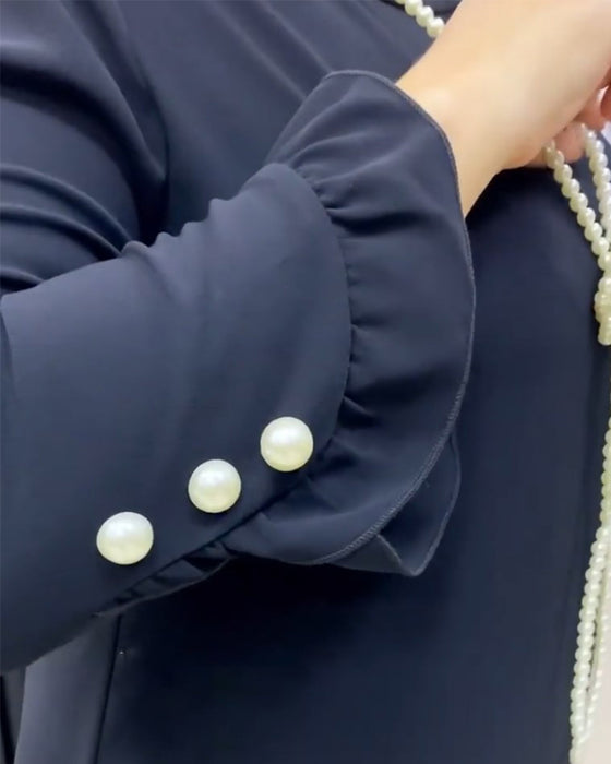 Patchwork volang enfärgad klänning