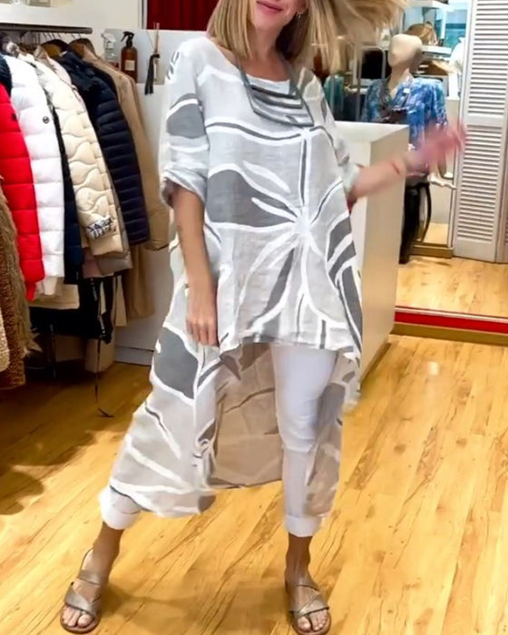 Topp med lös, oregelbunden passform