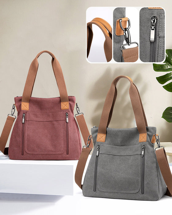 Canvasväska med stor