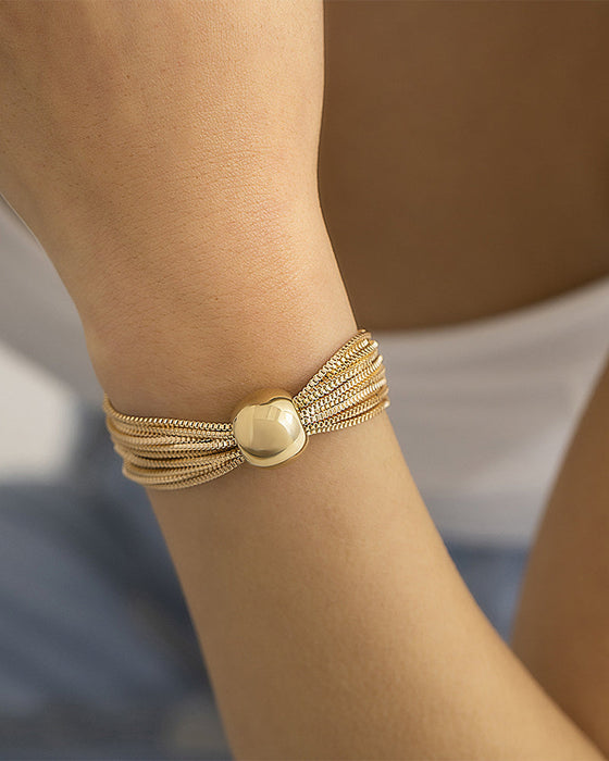 Stapelbart geometriskt halsband/armband med kedja i lager