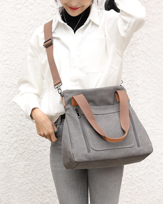 Canvasväska med stor