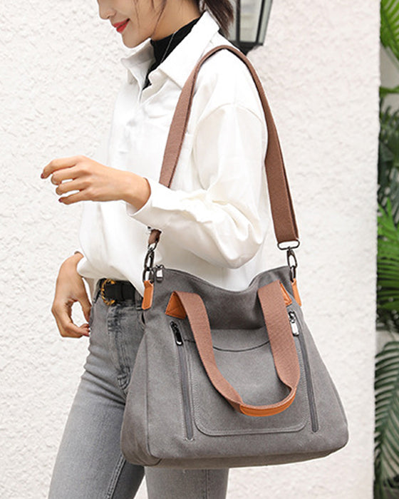 Canvasväska med stor