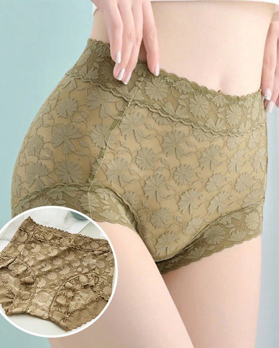 Damtrosa i Spets med Hög Midja