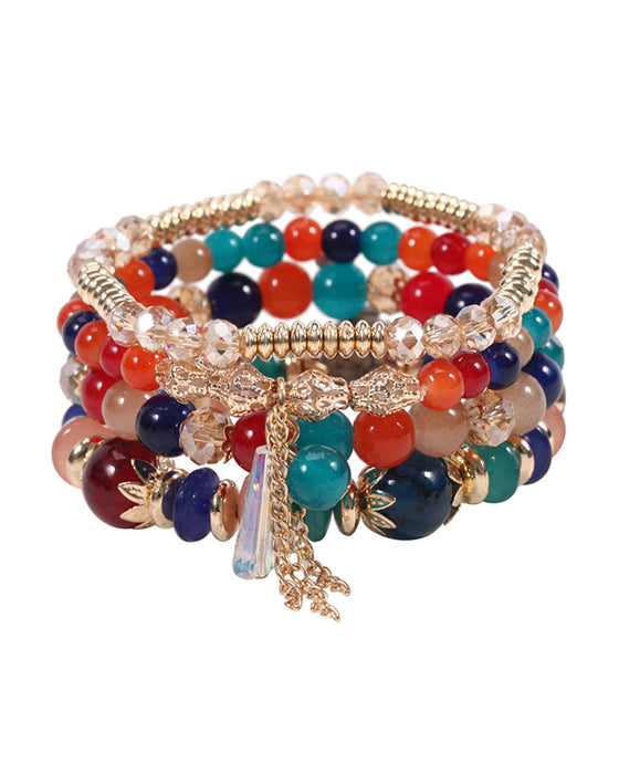 Boho Fringe Multilayer Beaded Armband