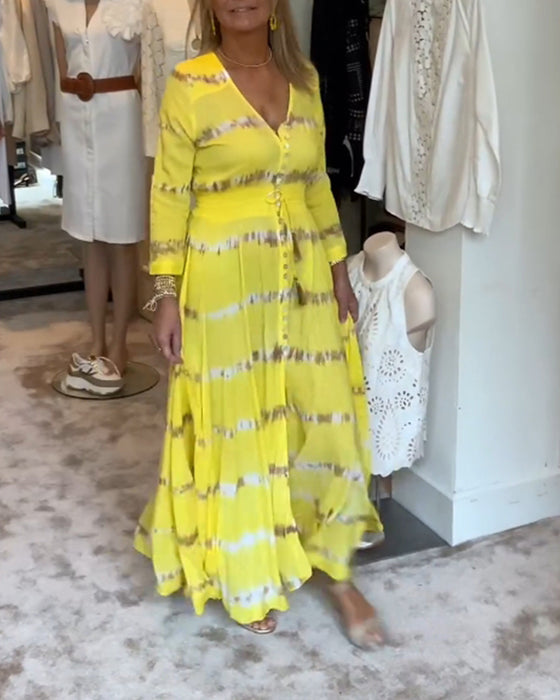 Elegant lång pendlarklänning för kvinnor