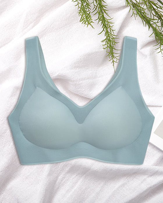 Sömlös push up-bh som andas