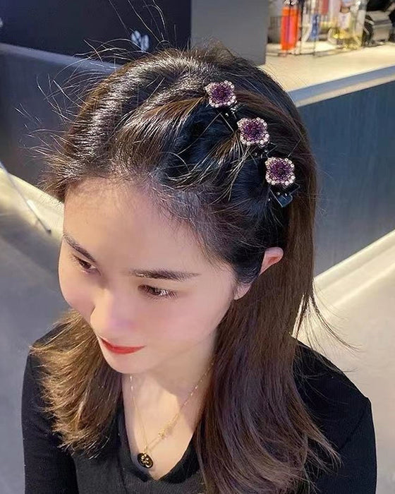 Hårklämma med tre blommor