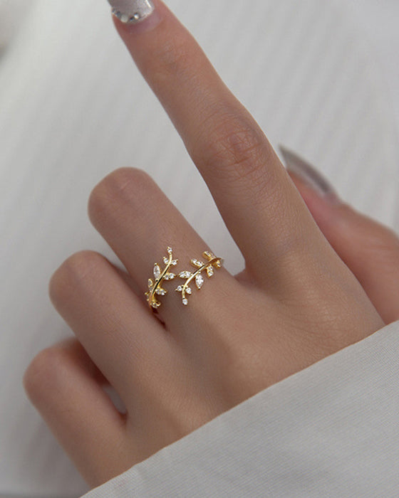 Damringar Mode Outdoor Leaf Ring