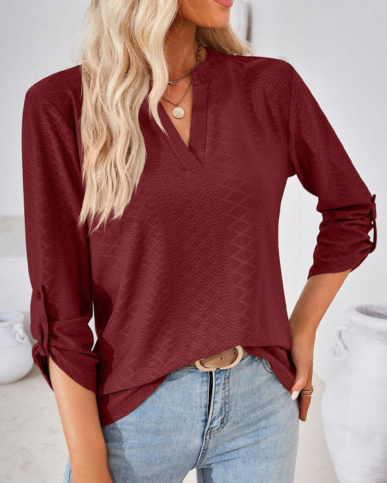 V-ringad elegant damblus