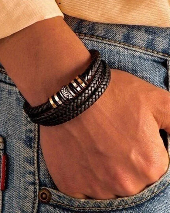 Jag kommer alltid att vara med dig dubbelradigt armband