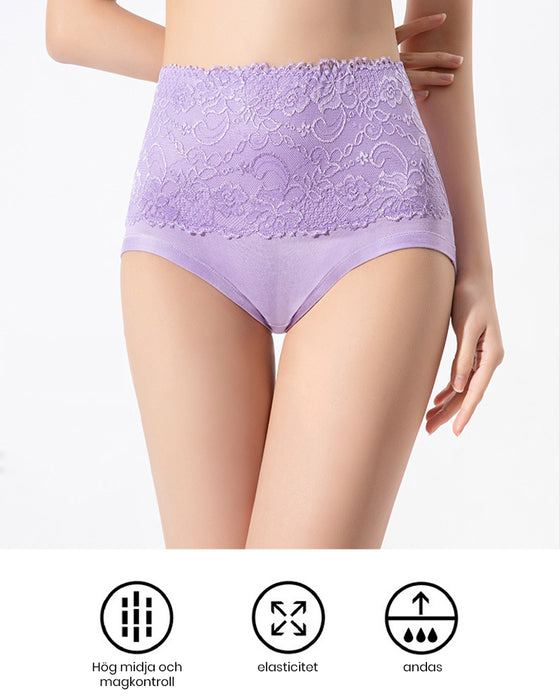 Spetstrosor med kvinnors hög midja