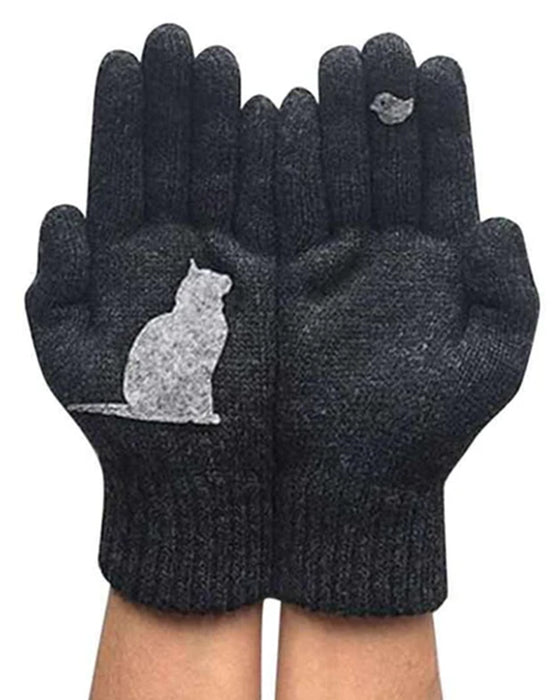 Bomullshandskar med en katt