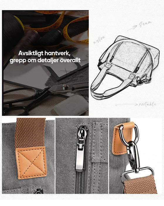 Canvasväska med stor