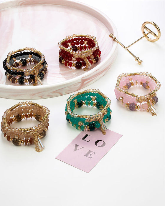 Boho Fringe Multilayer Beaded Armband